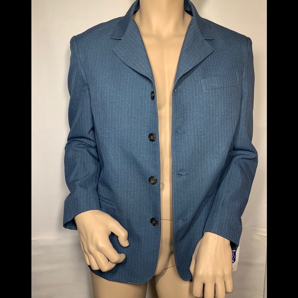 👕MENS BLUE BUTTON DOWN BLAZER NWT